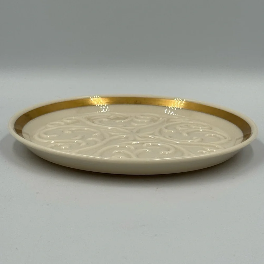 Vintage Lenox Wine Bottle Coaster Seville Collection Gold